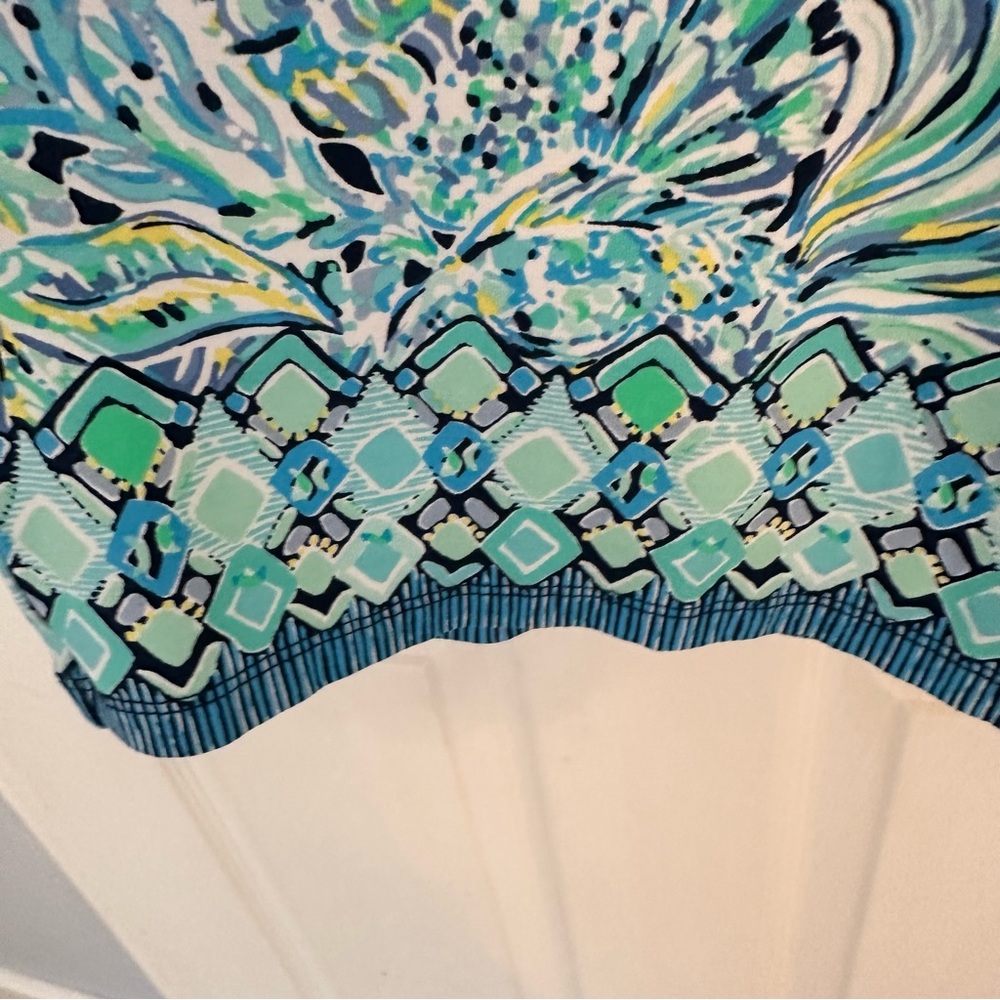 Lilly Pulitzer Lula Romper High Tide Navy Scuba Doo Ruffled Sleeves, Size Medium - Picture 7 of 15